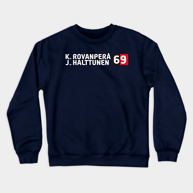 Kalle Rovanperä/Jonne Halttunen Crewneck Sweatshirt by SteamboatJoe